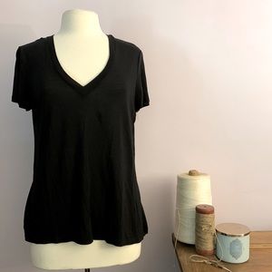 Zara Black V Neck T shirt